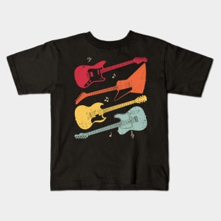 Vintage 1980 Memphis Electric Guitar Kids T-Shirt